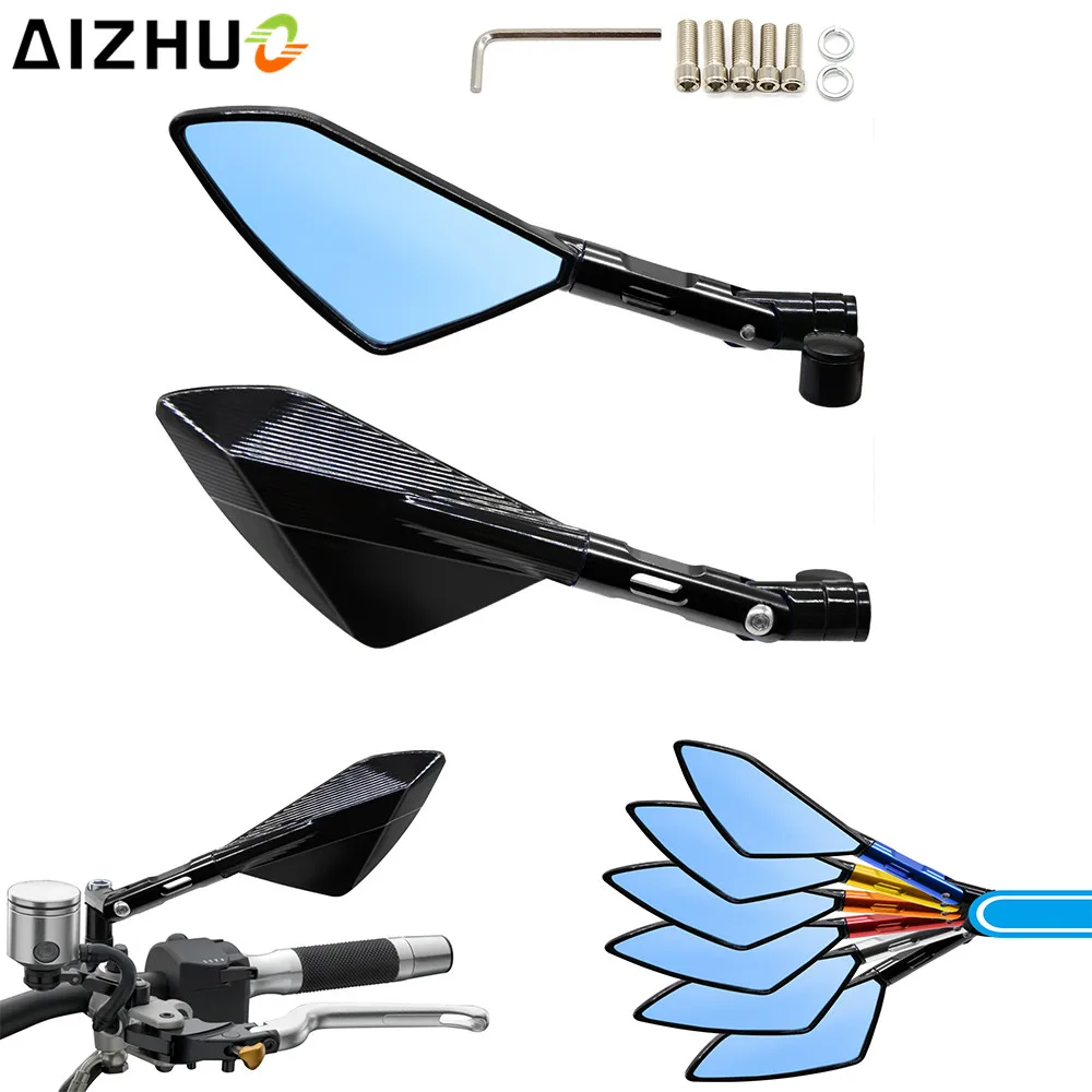 8/10mm Motorcycle Rear View Rearview Mirror CNC Aluminum Universal Moto Mirrors For Honda MSX125 CB400 CB650F PCX 125 150 SHADOW