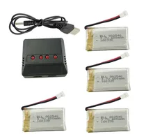 X4 font b Battery b font Charger With 4x 3 7V 600mAh Upgrade Lipo font b