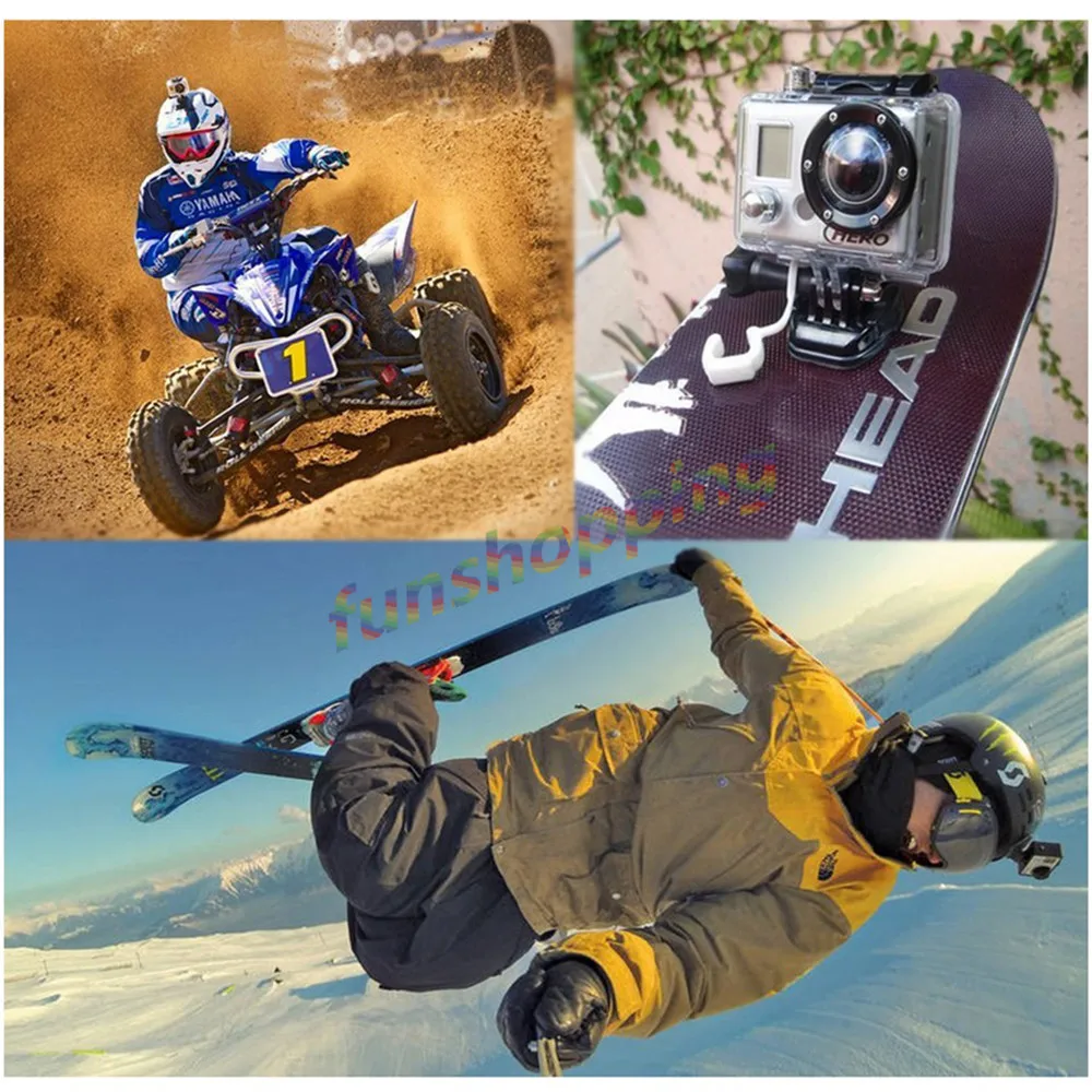 Плоская клейкая лента для GoPro Hero 6 5 4 3 + 2 1 SJ4000 SJ5000 SJCAM Xiaomi Yi аксессуары спортивной