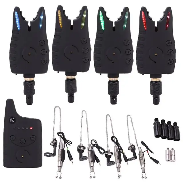 $US $67.62 1 Set Electronic Wireless Carp Fishing Bites Alarm Sound Colour Illuminated Fishing Rod Anti-Off Fi