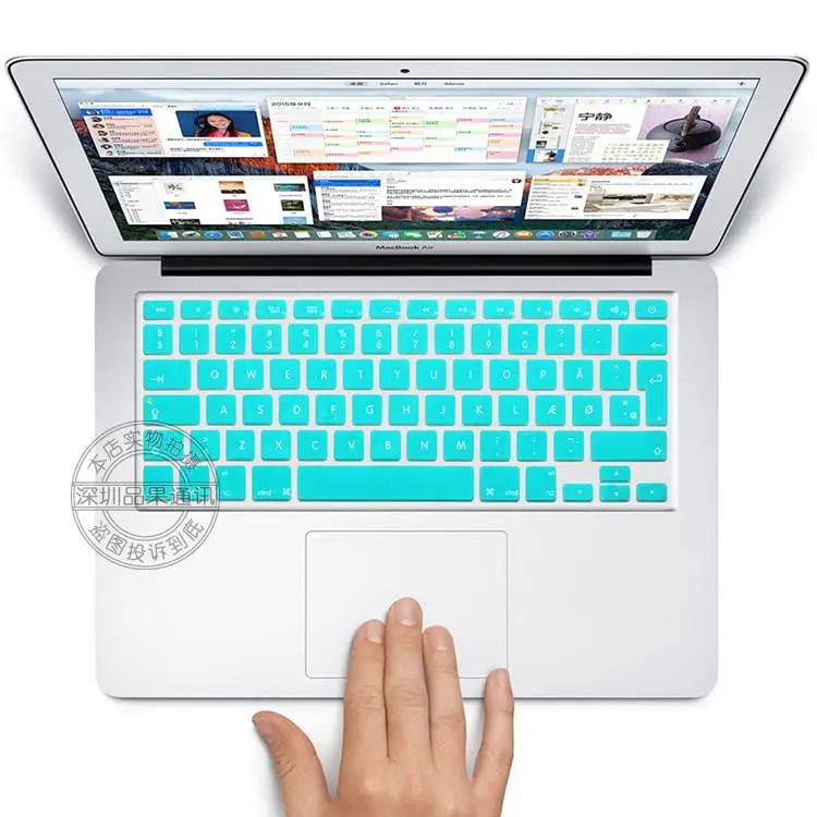 Датская цветная силиконовая защитная пленка для клавиатуры apple Mac Macbook Air retina pro 13 15 17 G6