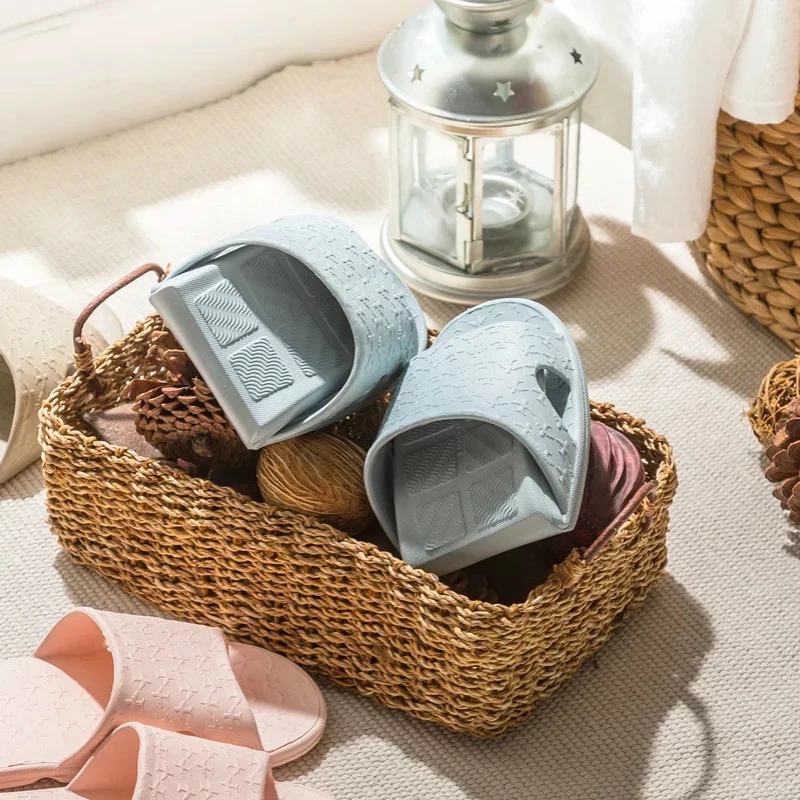 Женские летние Нескользящие шлепанцы портативные легкие тапочки для