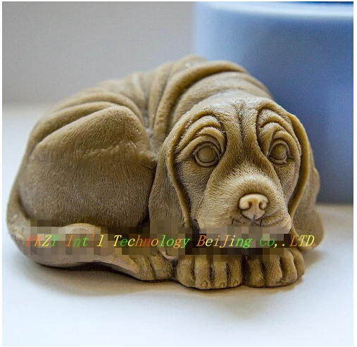 

PRZY DIY Sell hot 3D dog shaped silicone mold fondant Cake decoration mold animal Handmade soap mold aroma stone molds