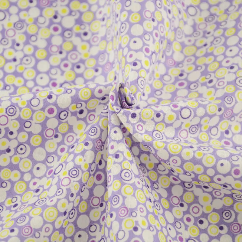 

New Arrival Sewing Different Size Circle Design 100% Cotton Fabric Tecido Scrapbooking Cloth Patchwork Textile Plain Fat Quarter