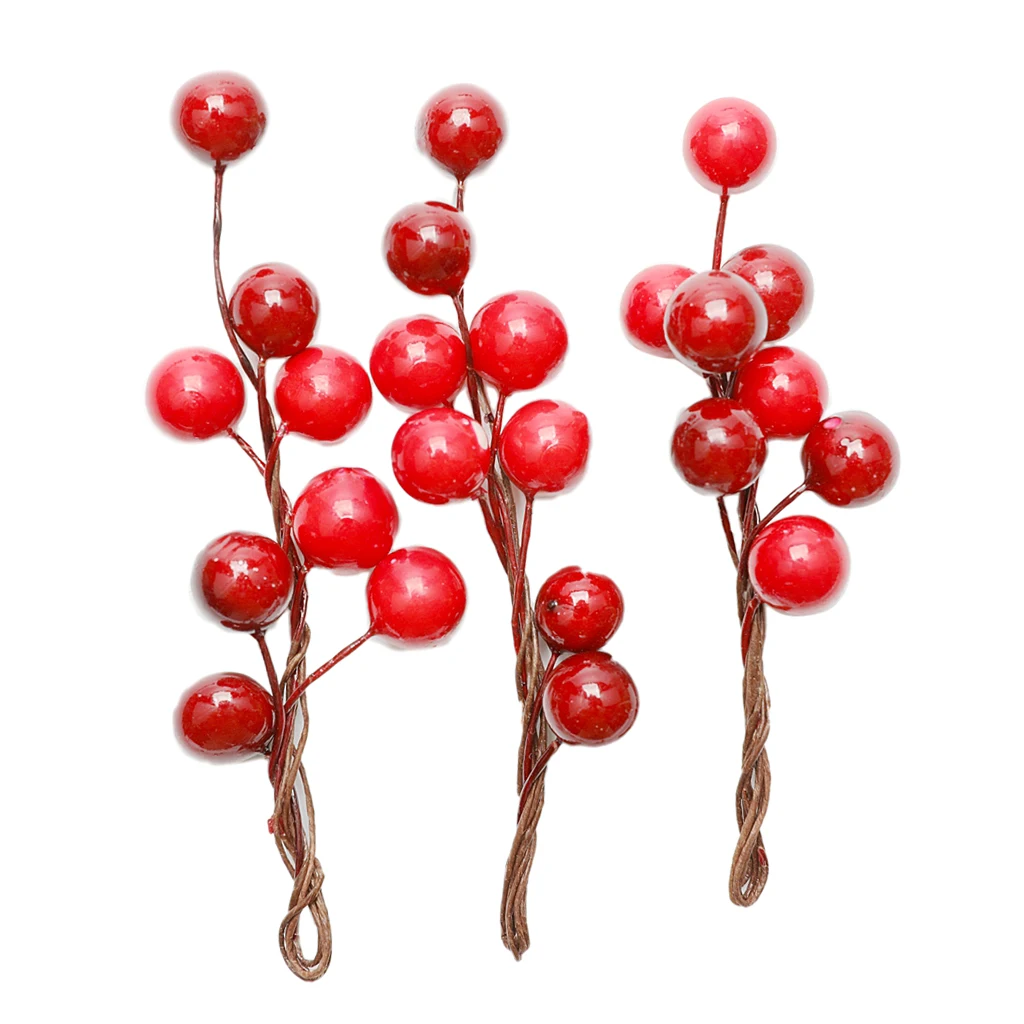 3pcs Fashion Berry Holly Hairpins Bridal Bridesmaid Hair Sticks Wedding Party Hair Decorations Photo Prop