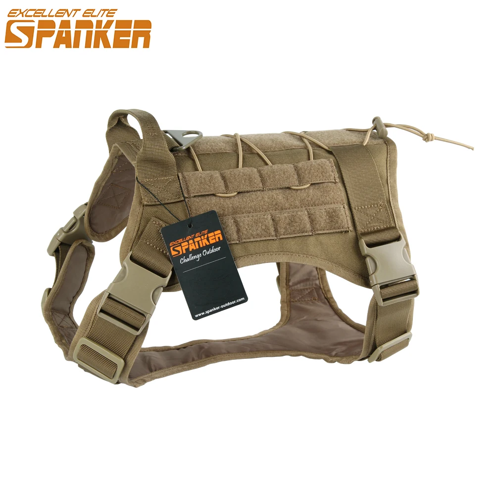 

EXCELLENT ELITE SPANKER Fighting Dog Clothes Nylon Tactical Hunting Outdoor Military Dog Vest Training Dogs Pets Single Pieces
