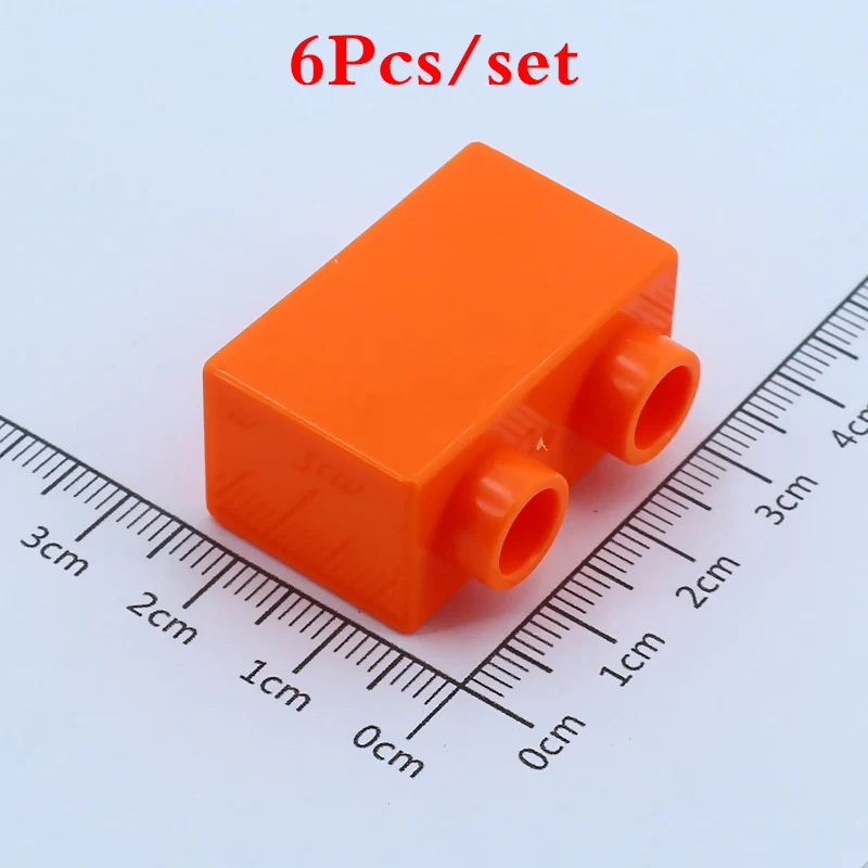 6pcsset 1X2 Thick Bricks Diy Big Size Building Blocks Bulk Accessories Compatible LegoING Duploed Toys For Children Educational Gift (18)
