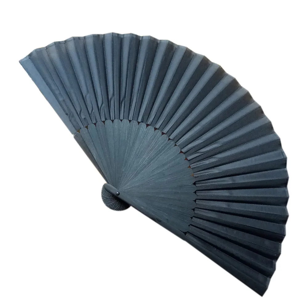 

Fabric Pattern Folding Dance Wedding Party Decorative Fans Wood And Hand Held Black silk Fan Beautiful Drop shipping