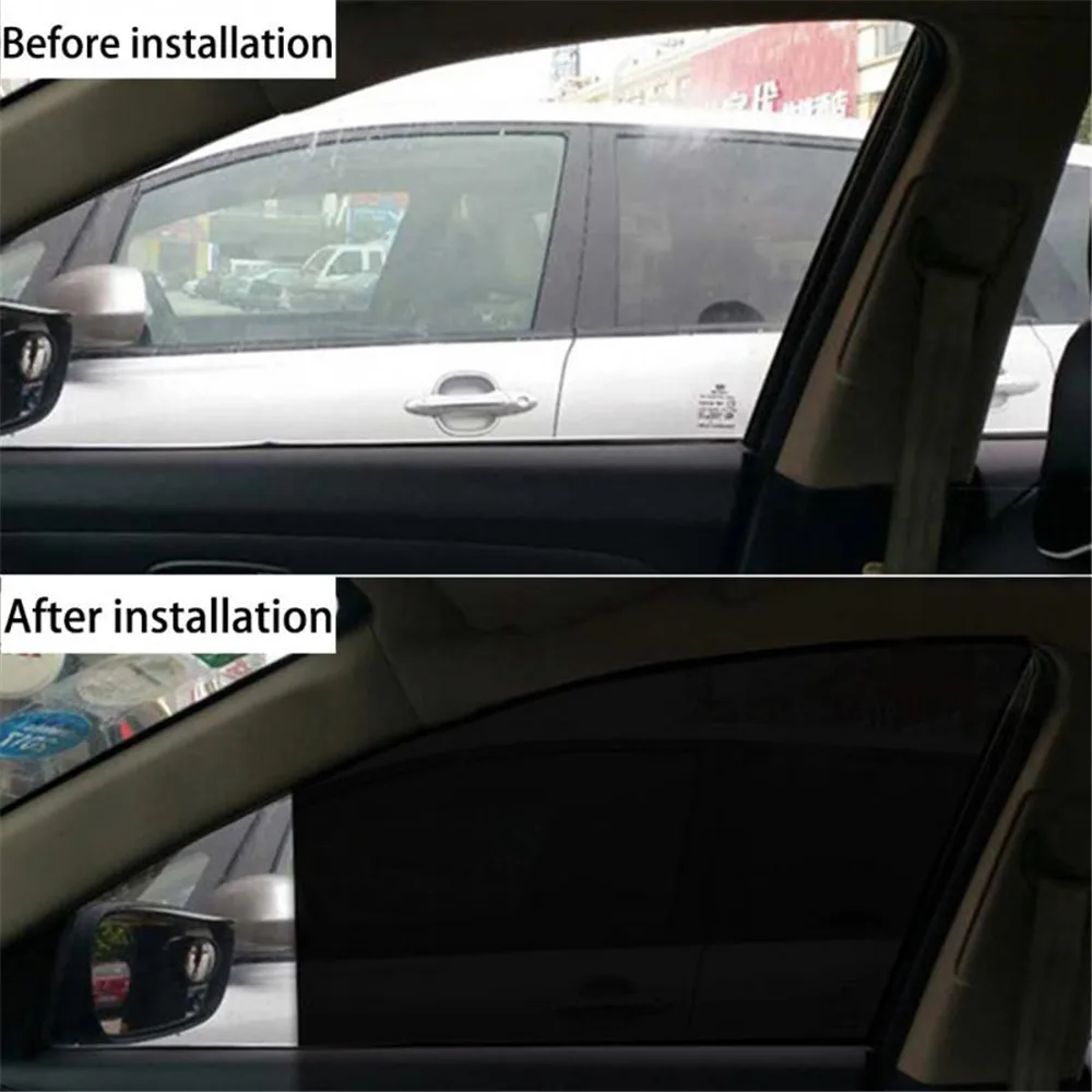 2 шт. 42x38 см DIY автомобильный солнцезащитный козырек пленка защита от солнца на окно черный ПВХ солнцезащитный козырек боковое окно щит с небольшими отверстиями