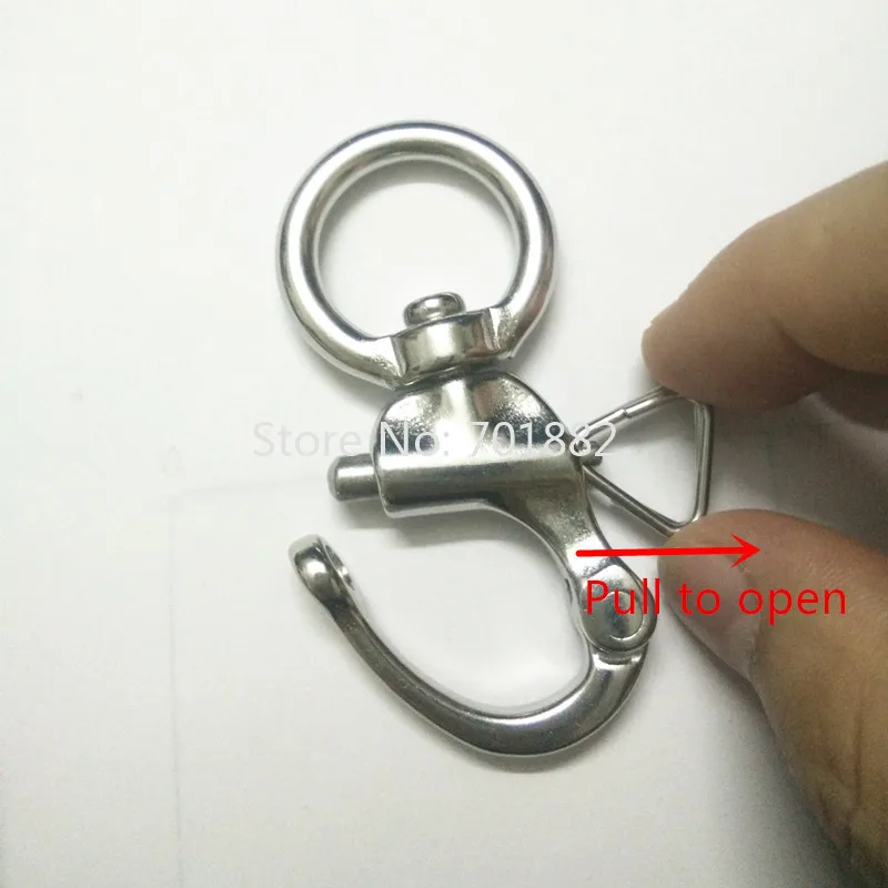 Stainless Steel Polished Swivel Snap Shackle for Camera Strap (4)