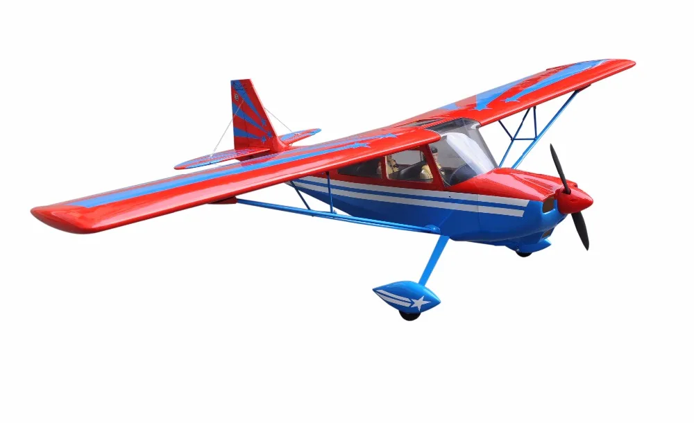 Rot Decathlon 72 "Glow & Elektromodellflugzeug 4 Kanäle ARF RC