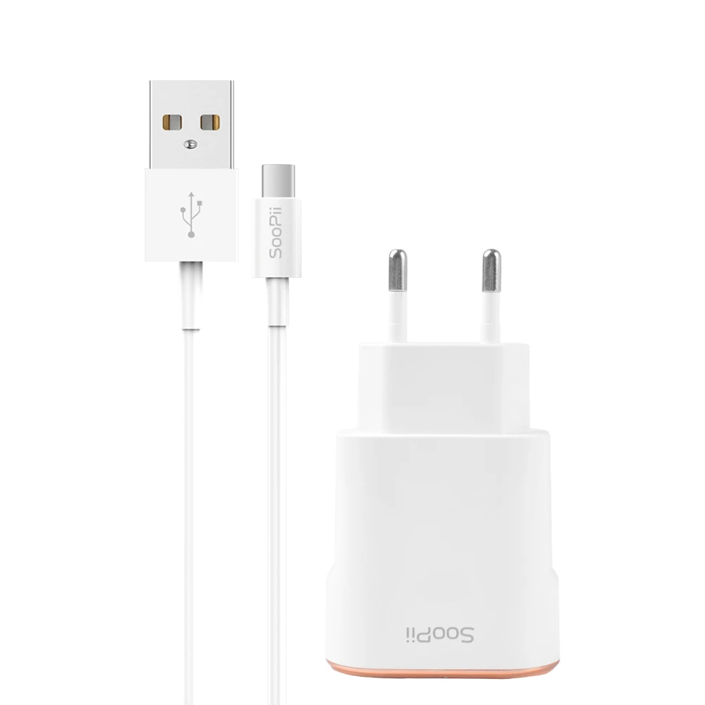 Soopii EU/US зарядное устройство для мобильного телефона 5 в 2.4A двойные порты USB зарядное устройство для путешествий настенный адаптер для iPhone samsung Xiaomi зарядное устройство для телефона