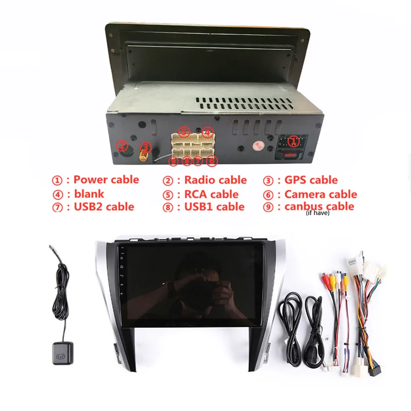 Discount 10" 4G RAM 2.5D IPS 8 Core Android 9.1 Car DVD Multimedia Player GPS For Toyota camry 2015 2016 2017 audio car radio navigation 5