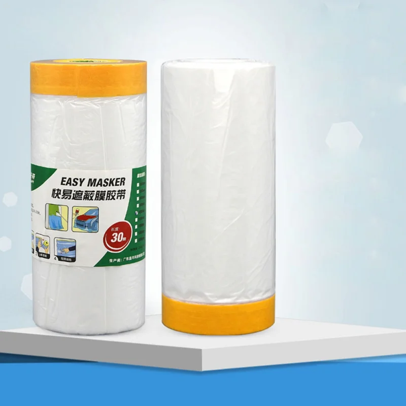

Dropship Pre-Taped Plastic Drop Cloth Dust Protection Masking Film Cover for Car Paint Plastic Dip Spray Paint Protection Film