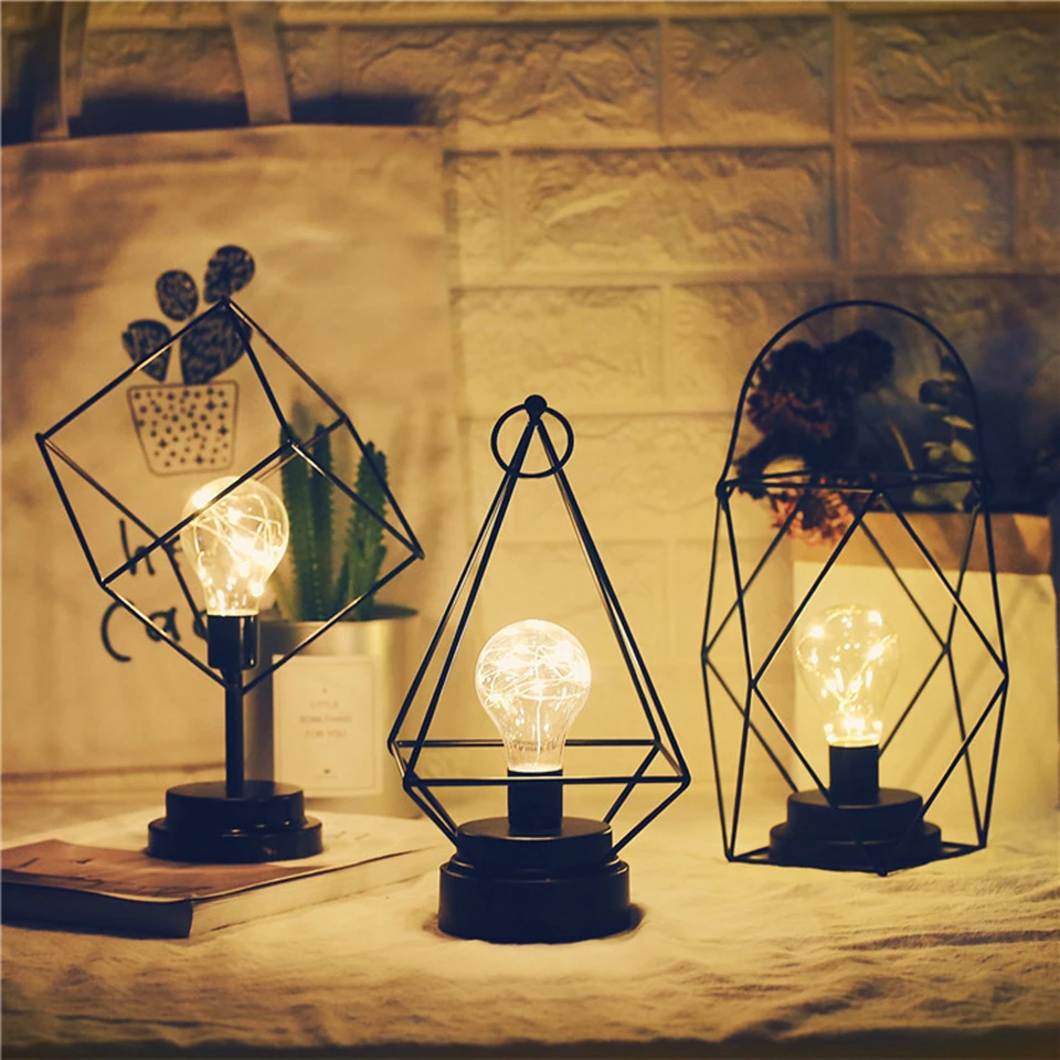 copper wire table lamp
