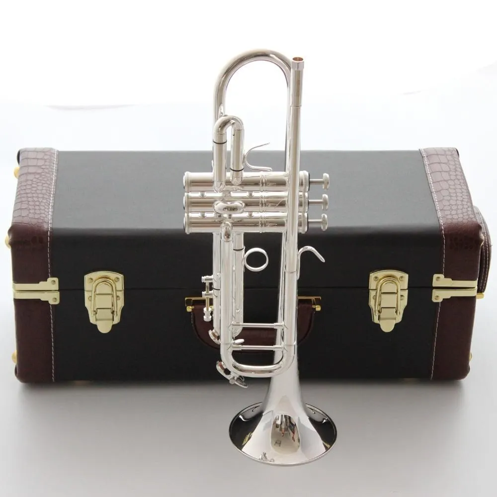 Vincent Shrotenbach Stradivarius Professional Bb BACH Trumpets LT190S-37 Silver Plated Trumpet Mouthpiece Accessories Case