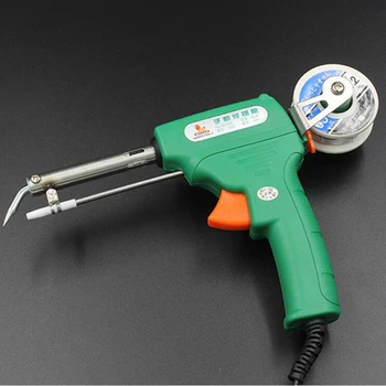 

SHINA 220V 60W Welding Electric Soldering Iron Gun Auto Welding Solder With Heatproof cover Desoldering Pump Welding Repair Tool