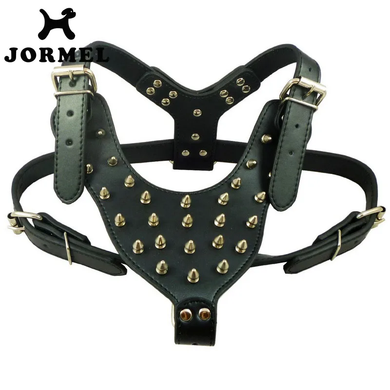 JORMEL 2019 новая собака заклепки шипами Шипованная PU кожаная упряжь для собак