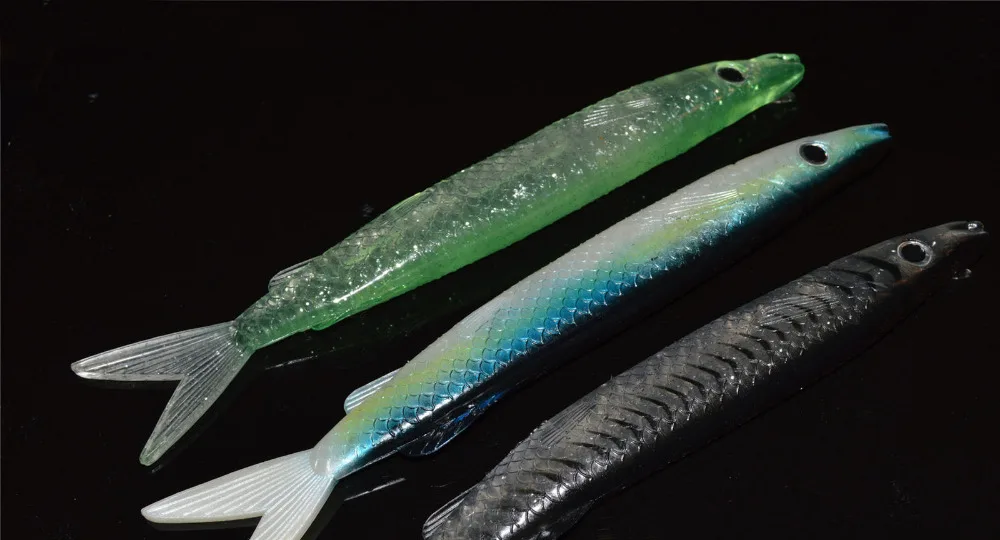 

3PCS Deep sea Fishing soft Barracuda Replica Ripper fish Lure Baits 21.5cm/51.5g Free shipping
