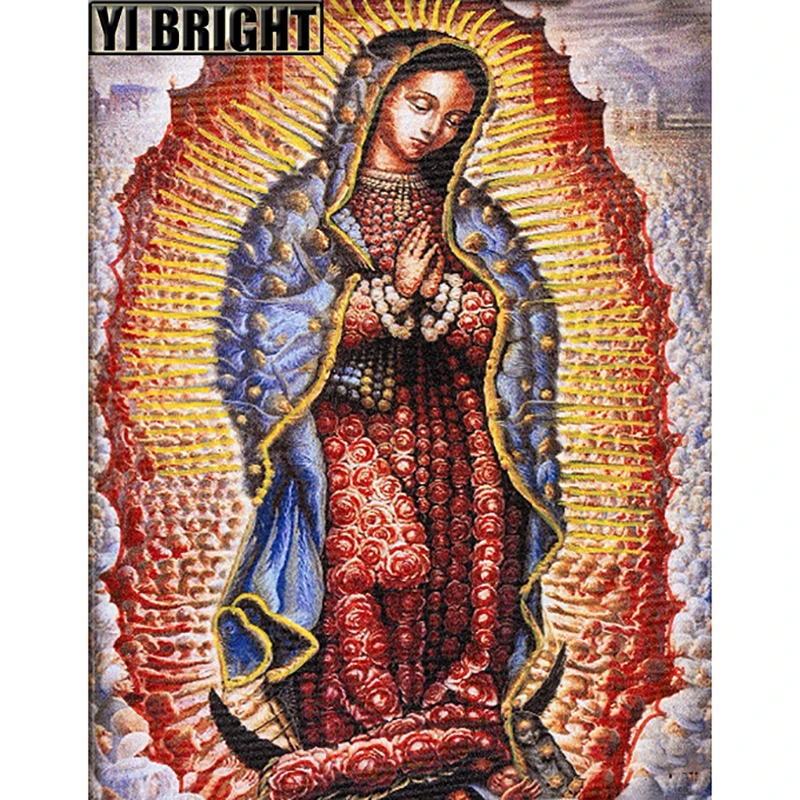 

Diamond Mosaic Cross Stitch Kits Diamond Embroidery "Religion Series Virgin Mary" Diy Full Diamond Painting Home Decoration GT
