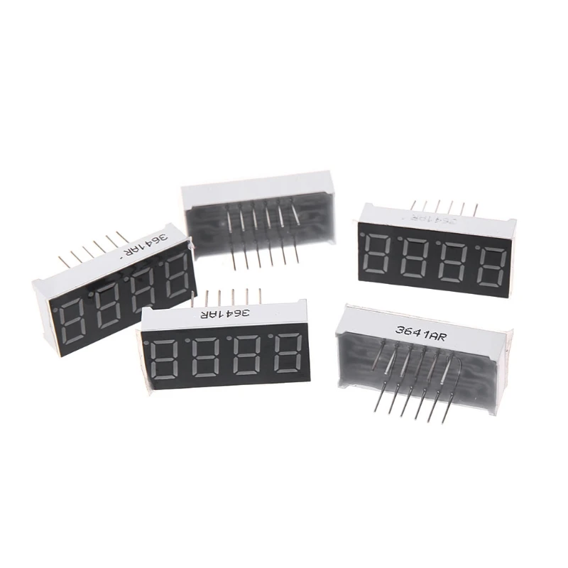 

5PCS 0.36 Inch 4 Digital Led Display 7 Segment Red Common Cathode Digital Tubes