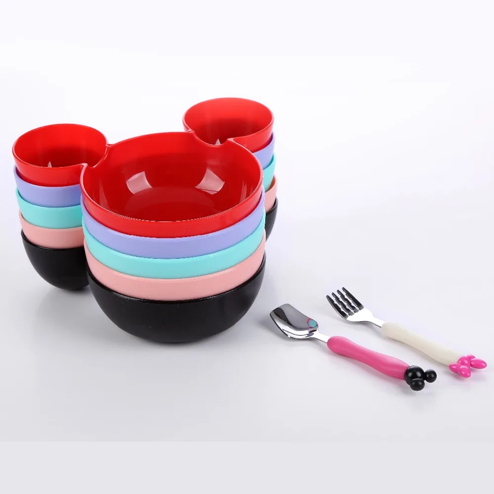 Healthy Material Children Cute Dinnerware Sets Baby Bowl Fork Boy Girl