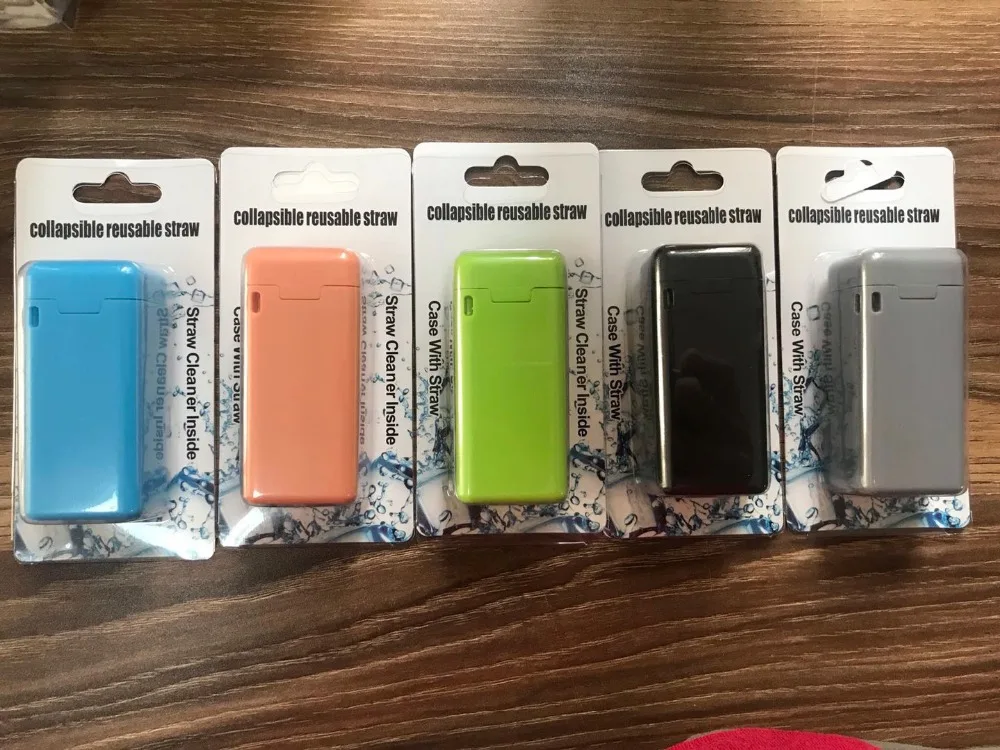 Foldable Straw Collapsible Reusable Final Straw Stainless Portable Outdoor Drinking Tool with Cleaning Brush for Drop Shipping Foldable Straw Collapsible Reusable Final Straw Stainless Portable Outdoor Drinking Tool with Cleaning Brush for Drop Shipping