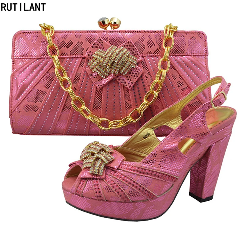 Italian Matching Shoe and Bag Set for Wedding Match Shoes with Bag Set