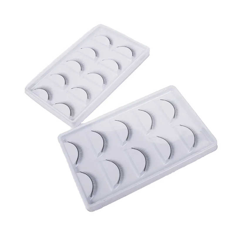 

5 Pairs Soft Charming Plastic Transparent Stem False Eyelashes Handmade Natural long section Simulation Practice False Eyelashes