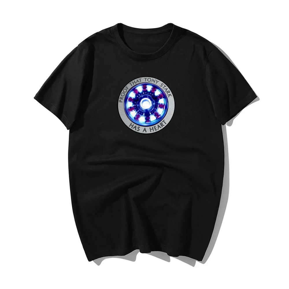 

The Avengers Tony Stark Has A Heart Tshirt Ron Man Men Fashion Print Tshirts 2019 Summer Cotton Short Sleeve Superhero T-Shirt