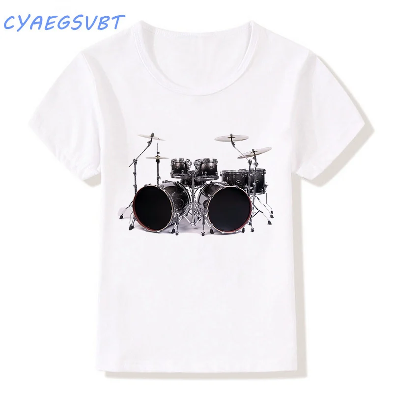 Drummer Drum Kit Children/'s Kids T Shirt