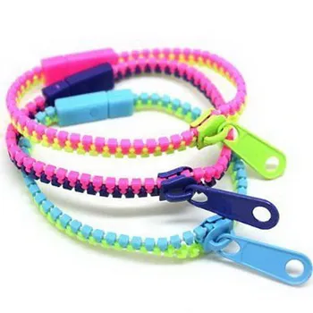 

free ePacket ship Wholesale 50pcs/lot zipper bracelet hip fashion zip bracelet Multicolor instock bangle bracelet wristlet