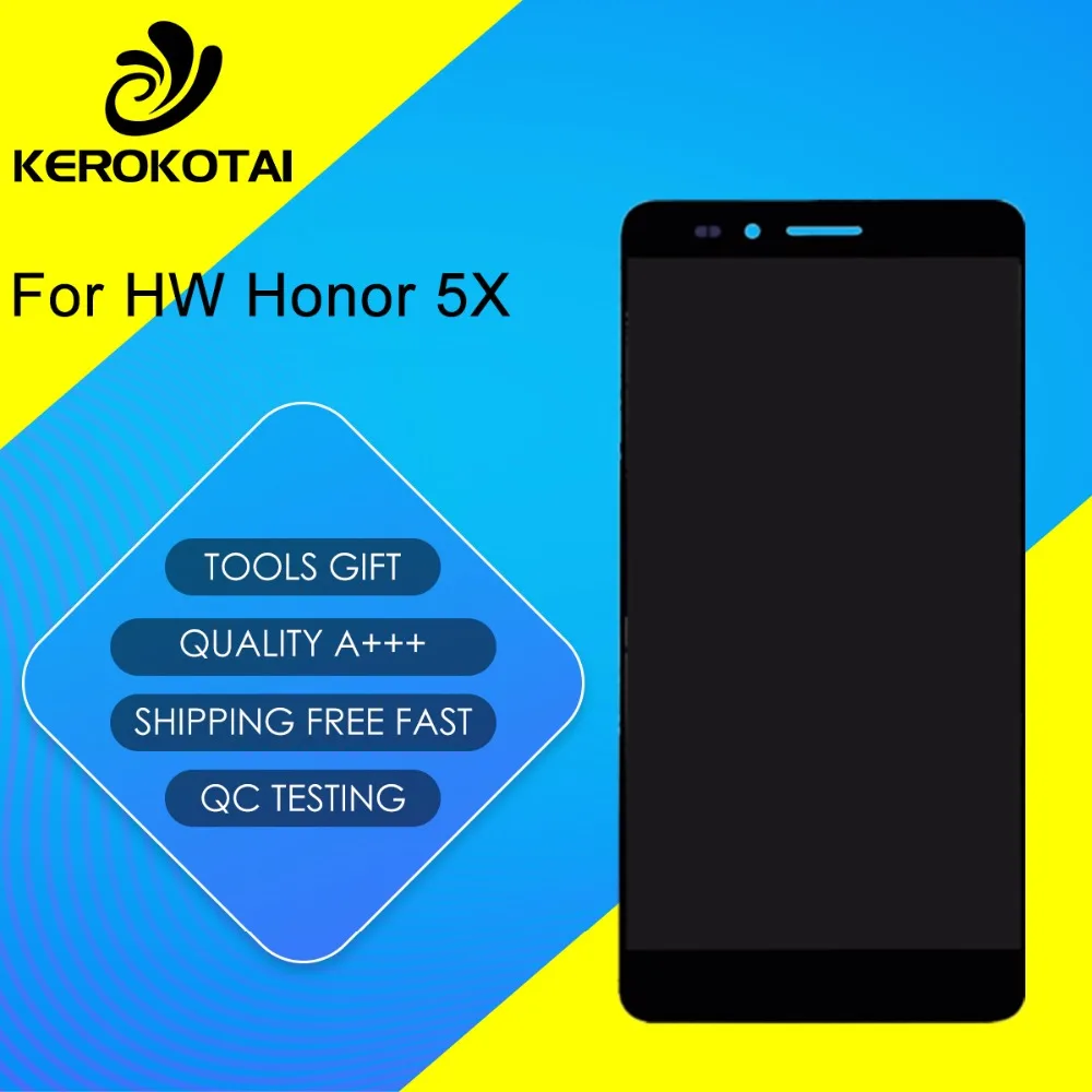 

For HW Honor 5X 100% Tested Good Quality LCD Display Touch Screen Digitizer Full Assembly HW Honor 5X LCD Assembly