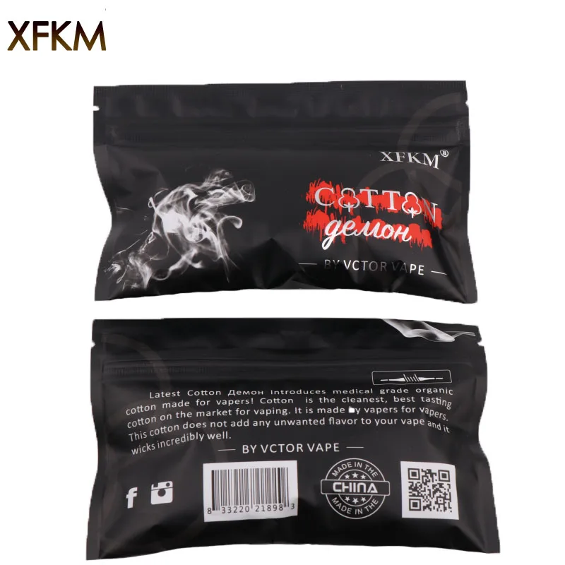 Новинка XFKM Devil v2 1 сумка/2 сумки RDA хлопок XFKM хлопок для электронной сигареты RBA RDA DIY катушка распылитель Vape хлопок бекон