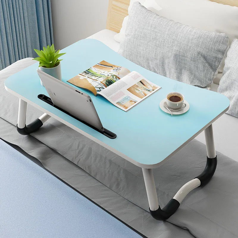  Wooden folding Laptop table office desk Bed computer desk Small book desk Childrens drawing table b