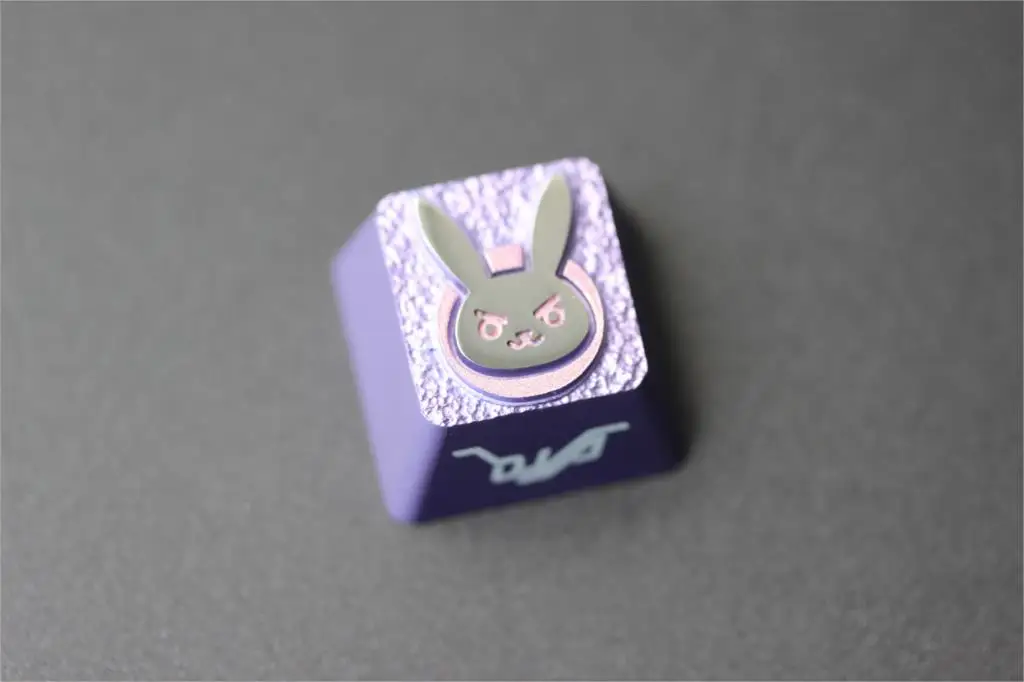 [Hfsecurity] DVA розовый цвет 3D алюминиевый ключ Кепки D. Va ключ Кепки s для механической клавиатуры