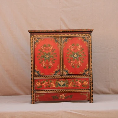 Clásica muebles antiguos chinos de cabeza plana gabinete a hacer el