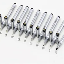 10 размеров наконечников Micron Neelde ручка для рисования водостойкая пигмент тонкая линия эскиз Маркеры Ручка для письма ручной краски аниме товары для рукоделия