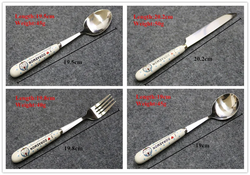 4 шт./компл. набор столовых приборов Нержавеющая сталь дети вилка Посуда мультфильм набор столовых приборов для детей Портативный Кемпинг посуда