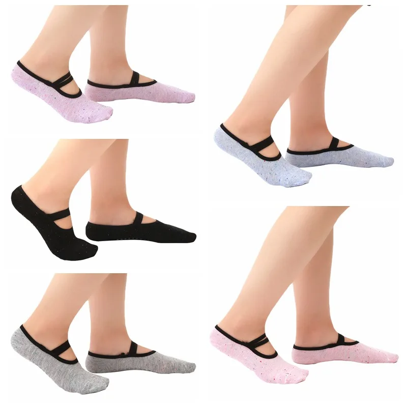 

Women Yoga Socks Round Head Backless Cotton Non-Slip Bandage Sports Socks Breathable Pilates Ballet Socks Dance Sock