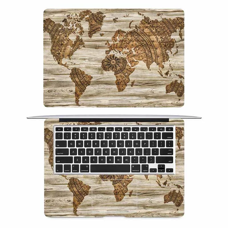 Дерево Карта мира полное покрытие наклейка для ноутбука Apple Macbook Pro Air Retina 11 12 13 15