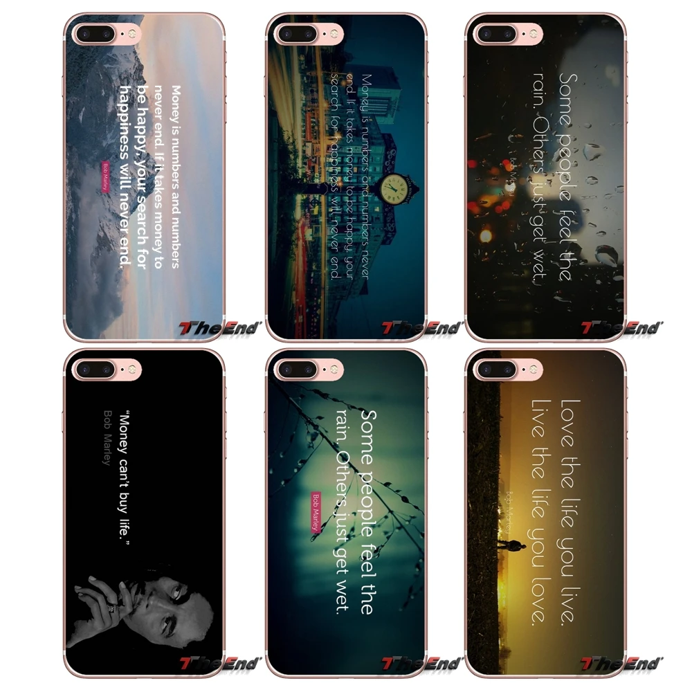 Bob Marley Quotes On Life Love Money Case For Samsung Galaxy S3 S4 S5 MINI S6 S7 edge S8 Plus Note 2 3 4 5 Grand Core Prime | Мобильные
