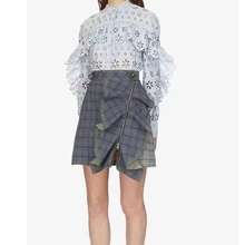 Liva Сексуальная клетчатая юбка женская плиссированная юбка на молнии с завышенной талией юбки faldas mujer moda jupe femme