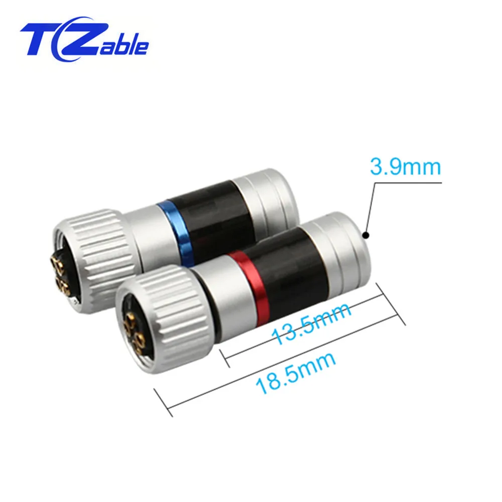 DIY Headphone Upgrade Cable XLR Earphone Pin Splice Connector For JH AUDIO JH24 Audio Jack Audio Adapter Black Silver