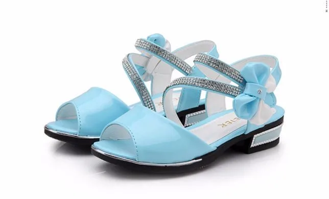 Летняя одежда для девочек обувь детская мода Сандалии для девочек туфли принцессы с бантом Цветы Дети сандалии для вечеринок От 3 до 12 лет