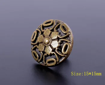 

30X 15mm Antique Brass Bohemian Flower Fasteners Rivet Leather craft Stud Decorative