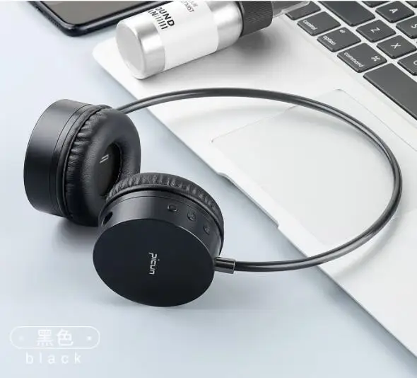 

Picun B20 Bluetooth Wireless Headset Bluetooth Headset Leather Stand Metal Case Headphone Microphone Connect Mobile Phone