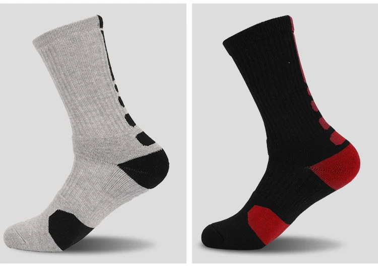 Новые высококачественные мужские Компрессионные носки для велоспорта, Элитный Баскетбол мужские хлопковые носки, носки для полотенец, мужские спортивные носки