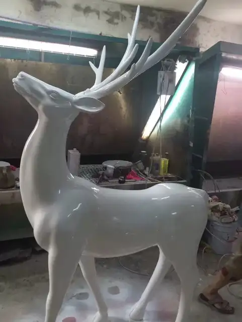 Amazing Christmas Decoration Vivid Milu Deer Life Size Statue By