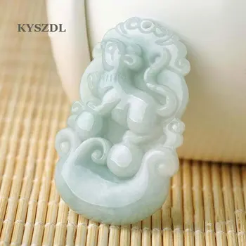 

KYSZDL Natural Myanmar fei cui carvings Twelve zodiac pendant men and women yu stone necklace pendant jewelry gifts free rope